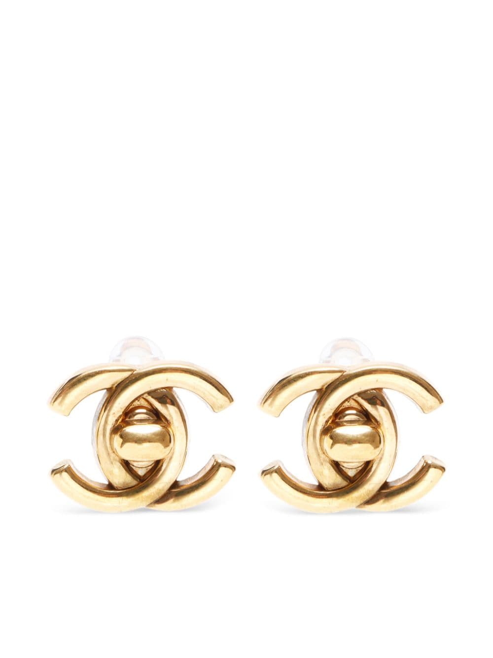 CHANEL Pre-Owned 1996 CC Mark clip-on earrings - Gold von CHANEL Pre-Owned