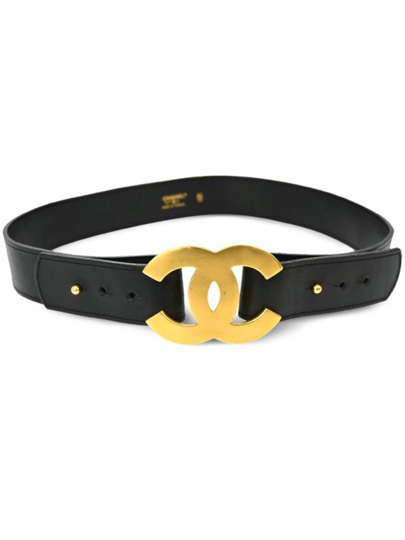 CHANEL Pre-Owned 1996 CC belt - Black von CHANEL Pre-Owned