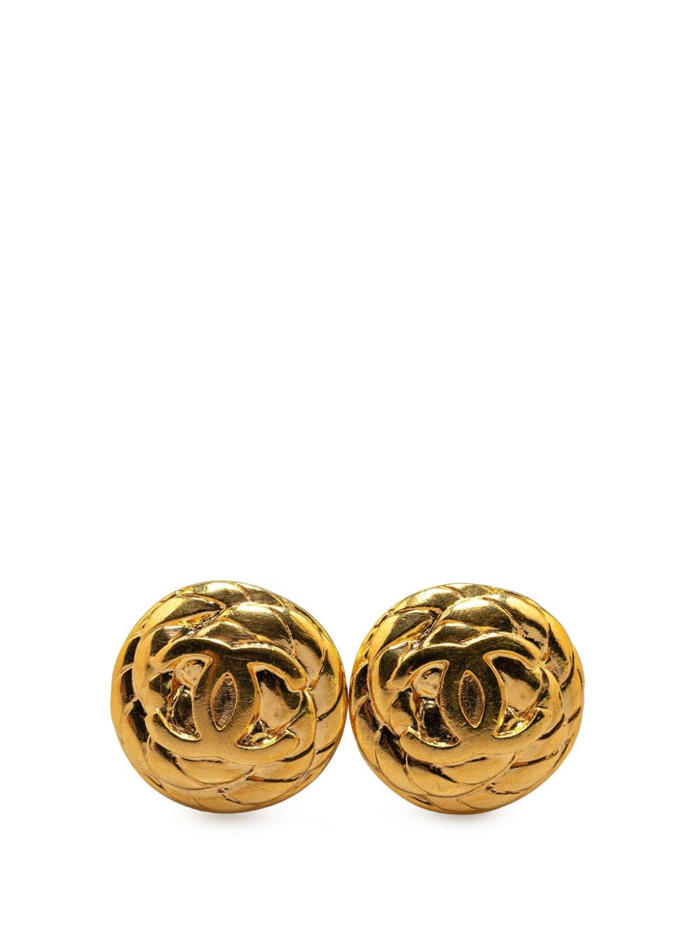 CHANEL Pre-Owned 1996 Gold Plated CC Clip On costume earrings von CHANEL Pre-Owned