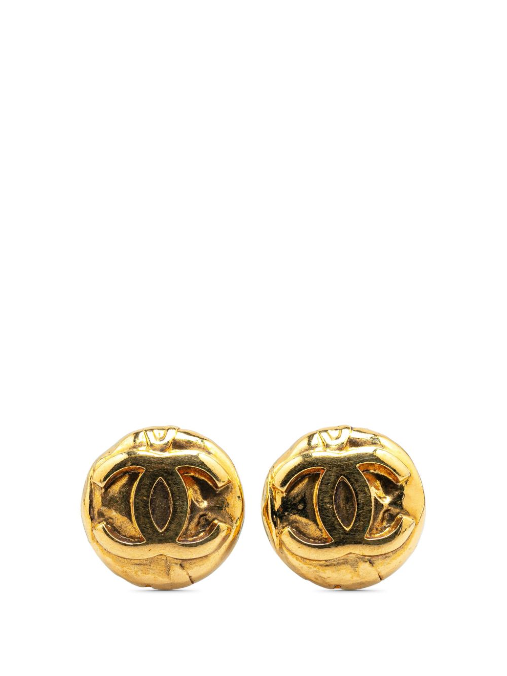 CHANEL Pre-Owned 1996 Gold Plated CC Clip On costume earrings von CHANEL Pre-Owned