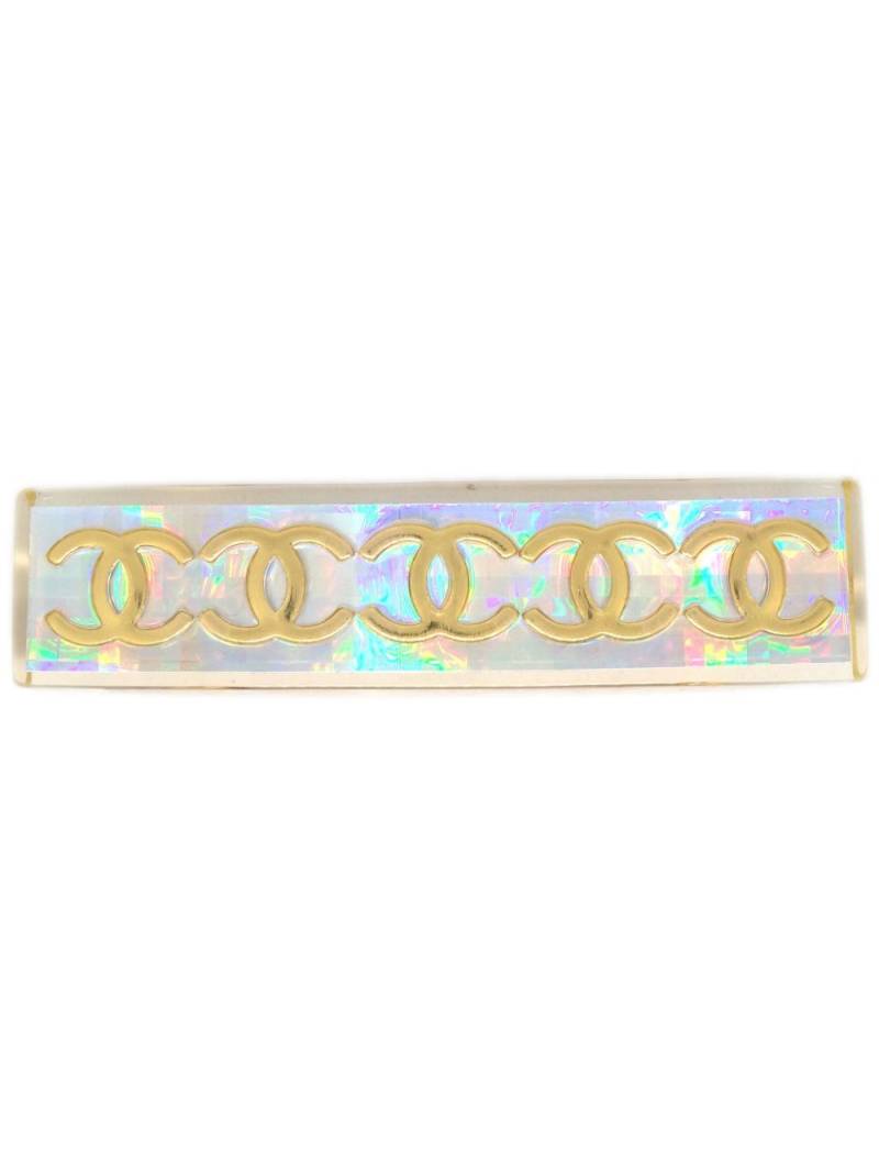 CHANEL Pre-Owned 1997 CC iridescent hair clip - Gold von CHANEL Pre-Owned