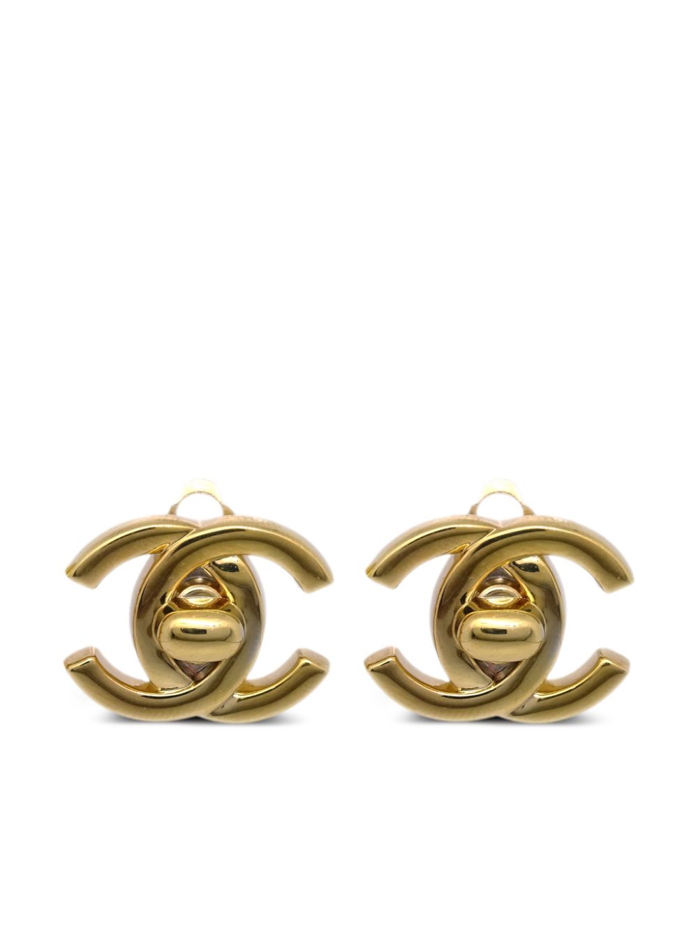 CHANEL Pre-Owned 1997 CC turnlock clip-on earrings - Gold von CHANEL Pre-Owned