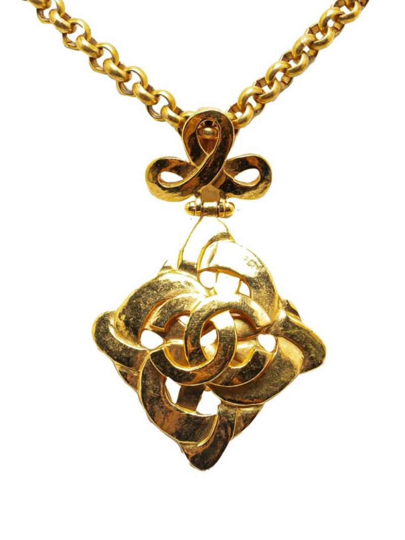 CHANEL Pre-Owned 1997 Gold Plated CC Pendant costume necklace von CHANEL Pre-Owned