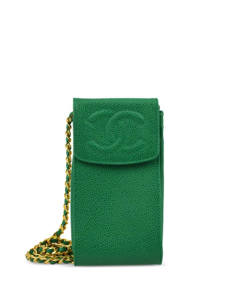 CHANEL Pre-Owned 1997 Timeless CC phone holder - Green von CHANEL Pre-Owned