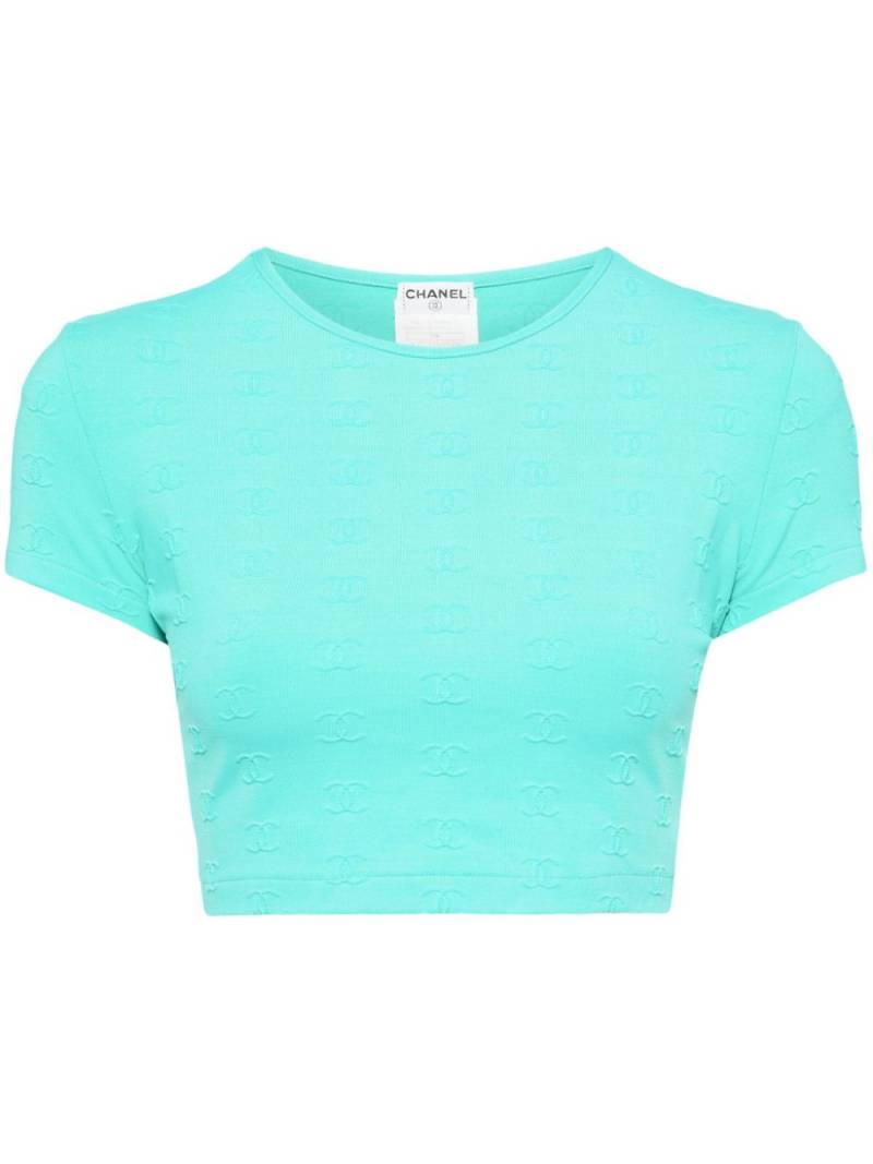 CHANEL Pre-Owned 1997 cropped T-shirt - Green von CHANEL Pre-Owned