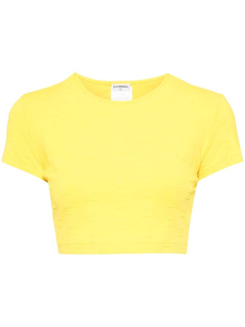 CHANEL Pre-Owned 1997 cropped T-shirt - Yellow von CHANEL Pre-Owned