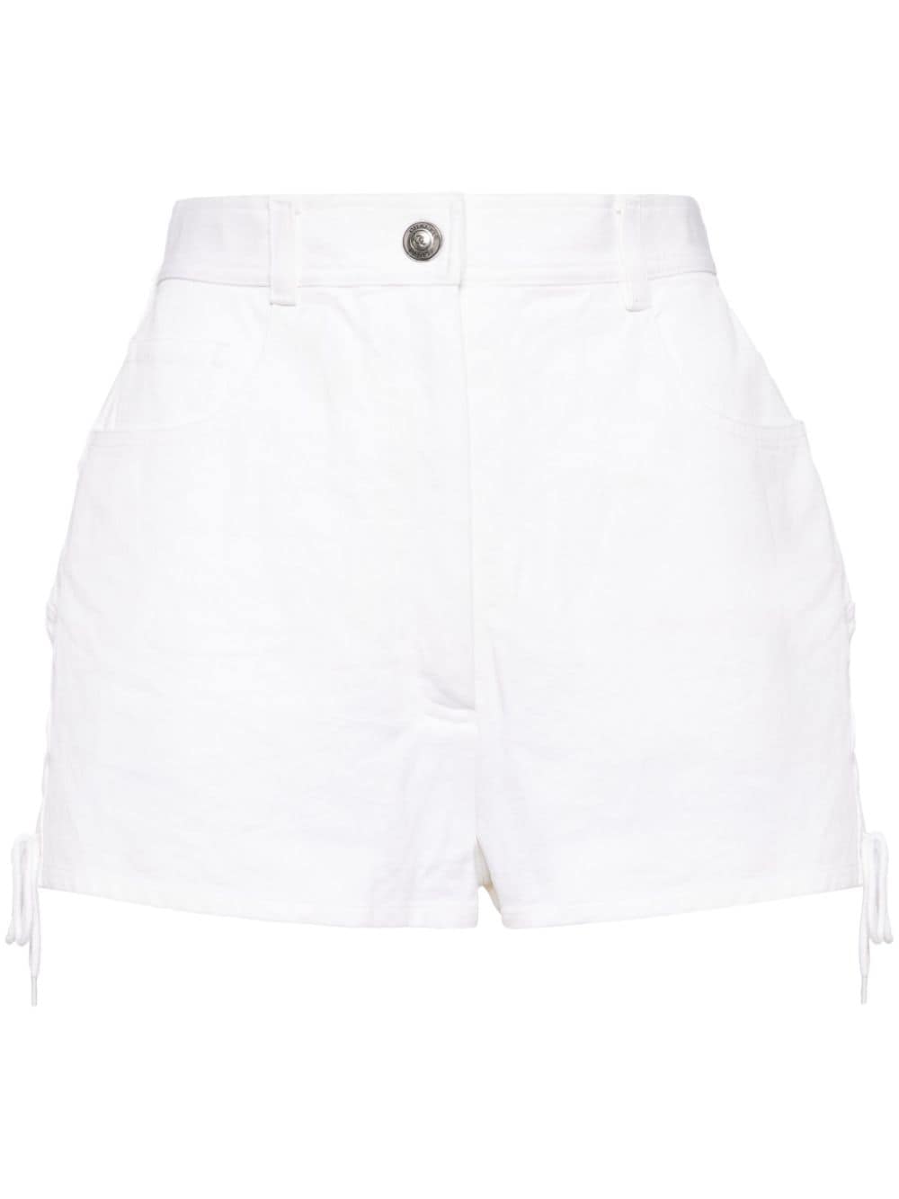 CHANEL Pre-Owned 1997 high-waist mini shorts - White von CHANEL Pre-Owned