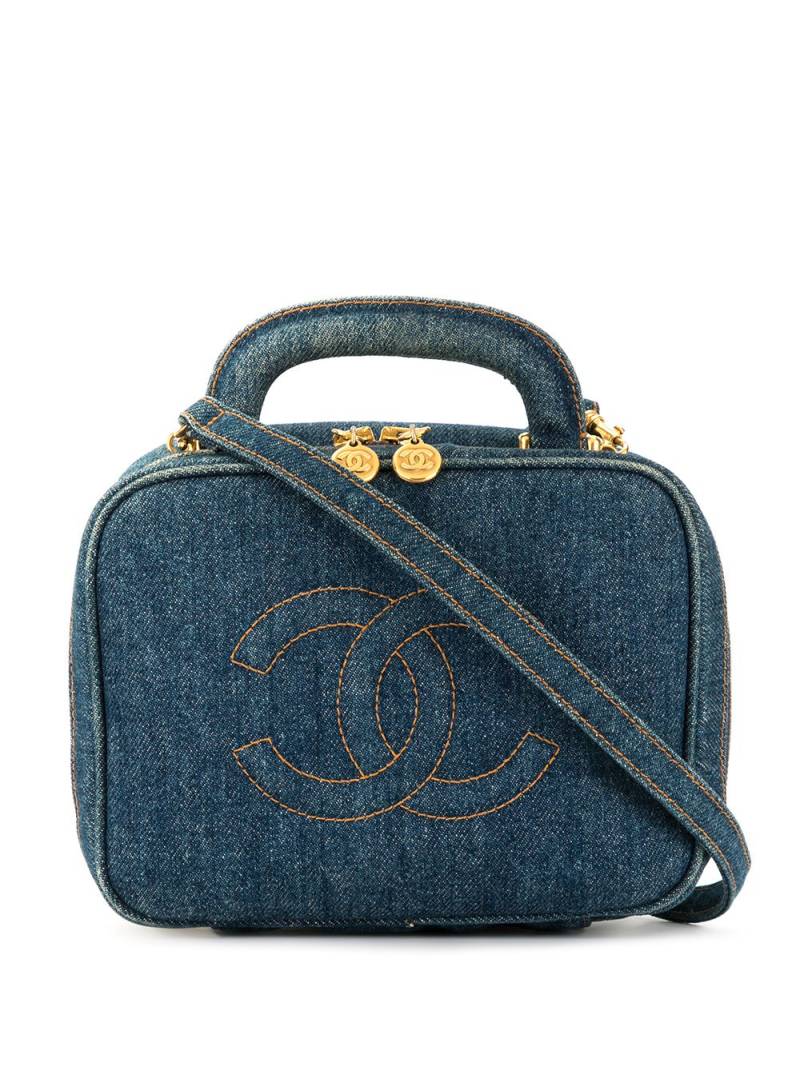 CHANEL Pre-Owned 1997's CC stitch vanity shoulder bag - Blue von CHANEL Pre-Owned