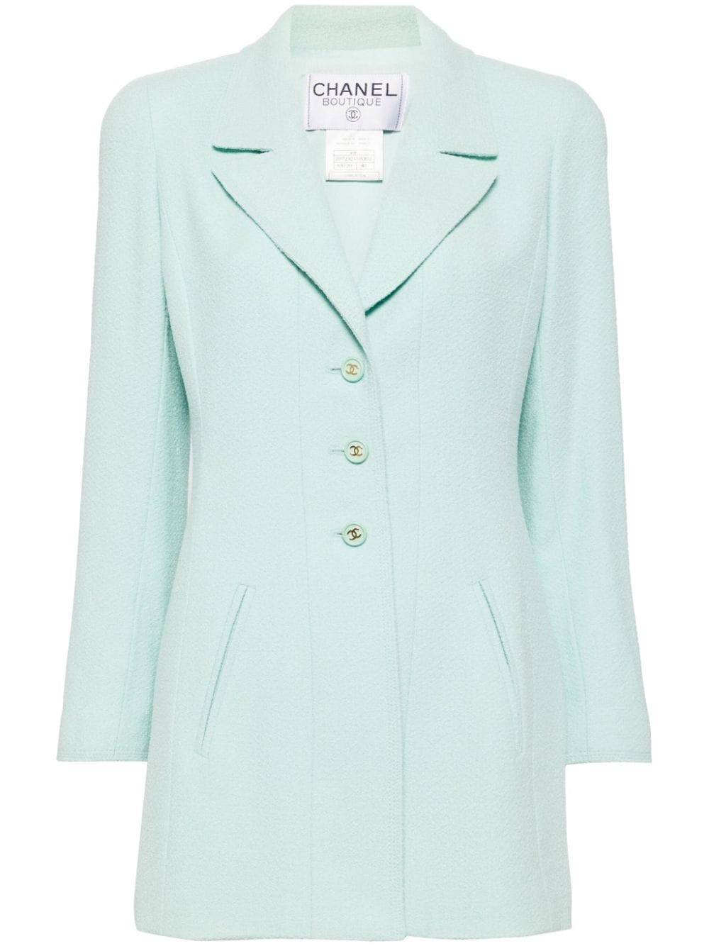 CHANEL Pre-Owned 1997 single-breasted tailored blazer - Green von CHANEL Pre-Owned