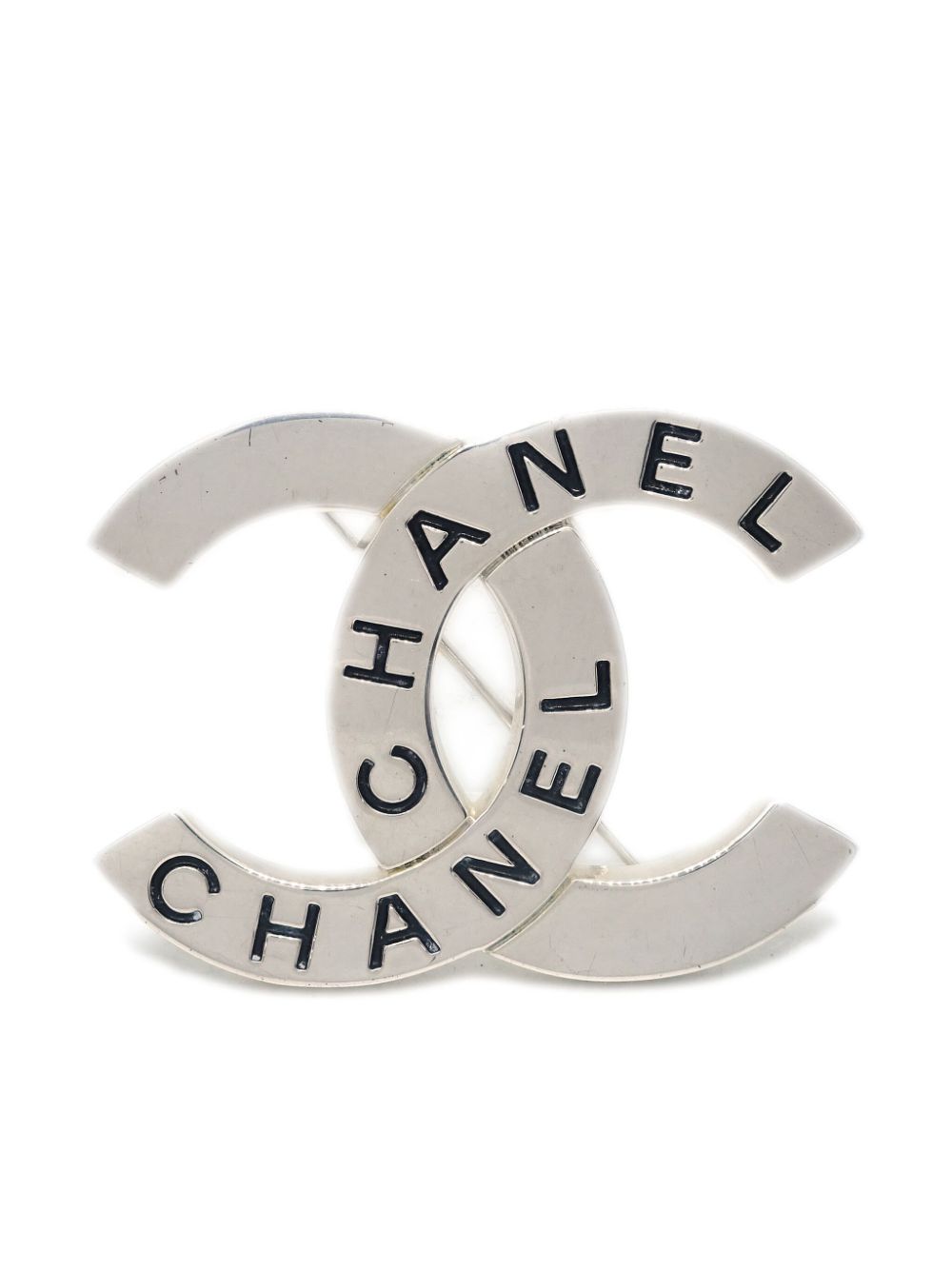 CHANEL Pre-Owned 1998 CC logo-engraved brooch - Silver von CHANEL Pre-Owned