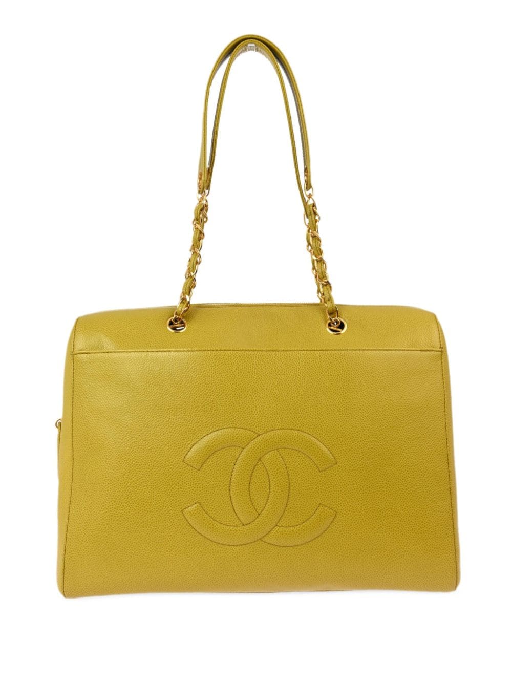 CHANEL Pre-Owned 1998 CC-stitch tote bag - Yellow von CHANEL Pre-Owned