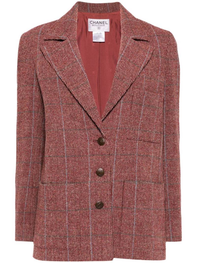 CHANEL Pre-Owned 1998 Coco mark button blazer - Red von CHANEL Pre-Owned