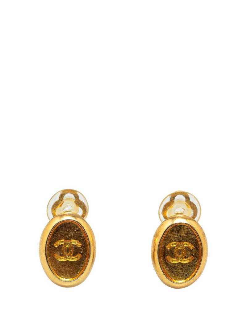 CHANEL Pre-Owned 1999 Gold Plated CC Clip On costume earrings von CHANEL Pre-Owned