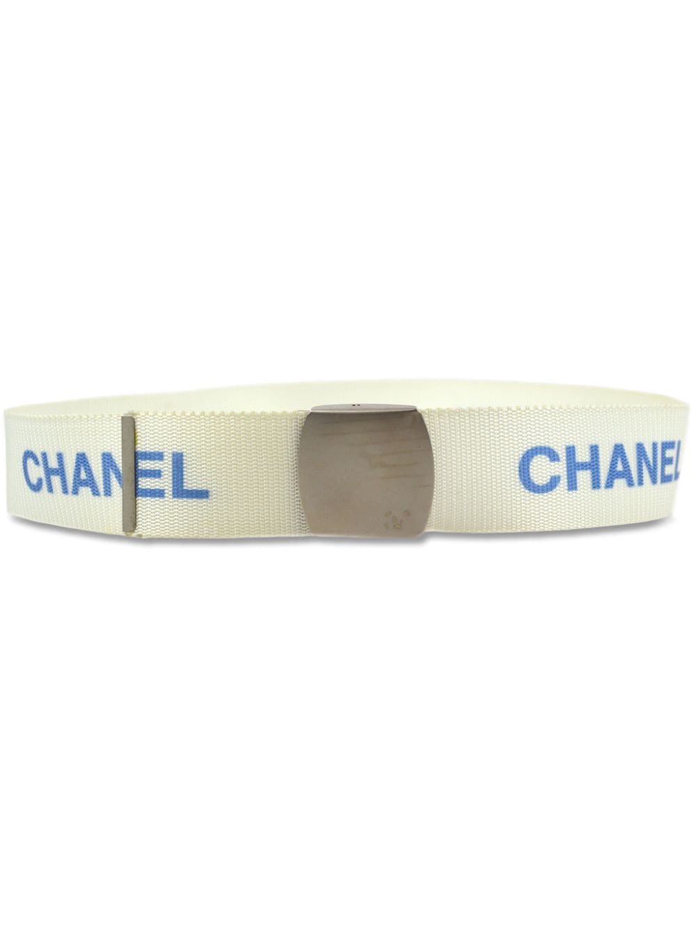 CHANEL Pre-Owned 1999 logo-print canvas belt - White von CHANEL Pre-Owned