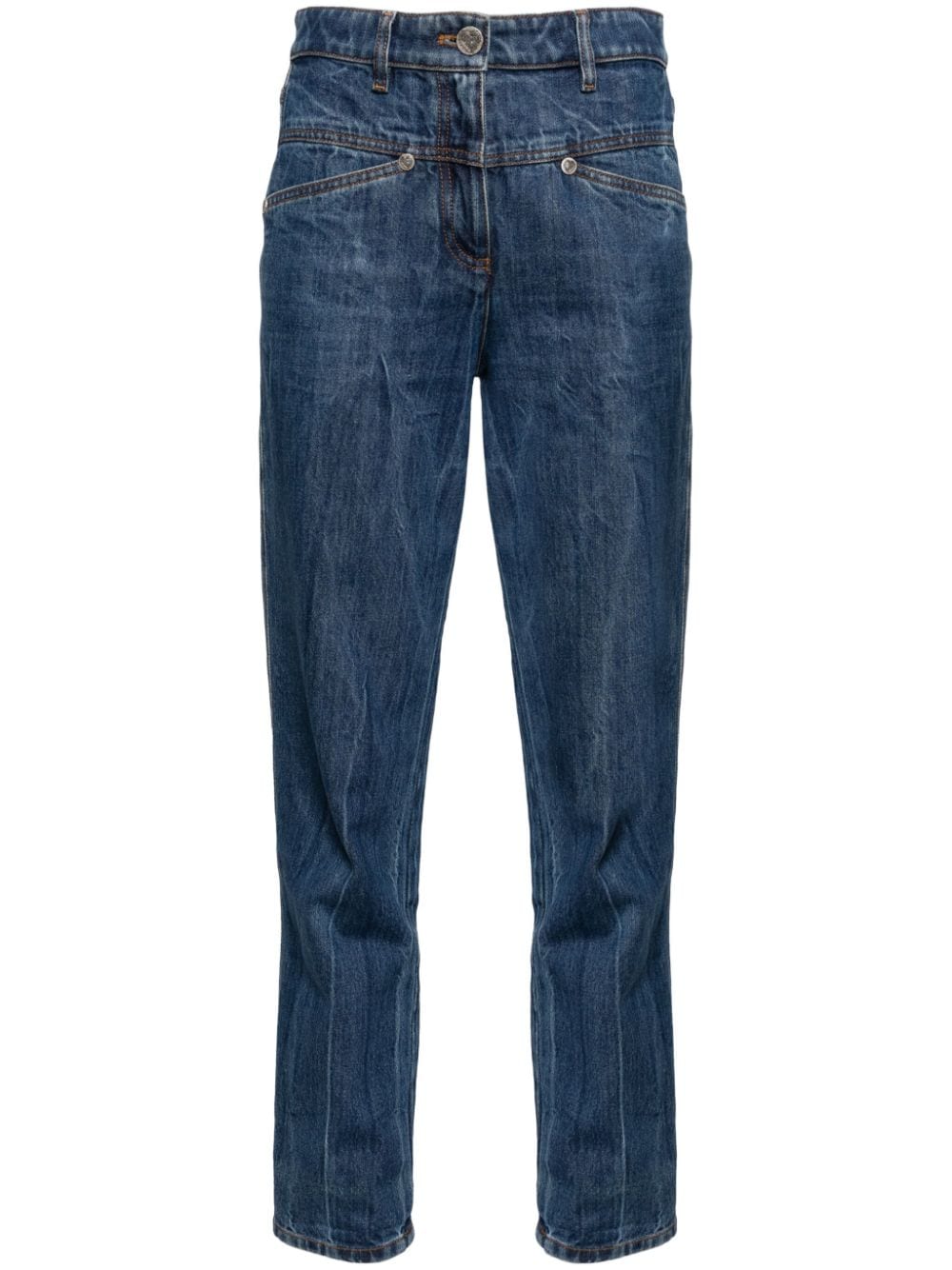 CHANEL Pre-Owned 2000 high-rise tapered jeans - Blue von CHANEL Pre-Owned