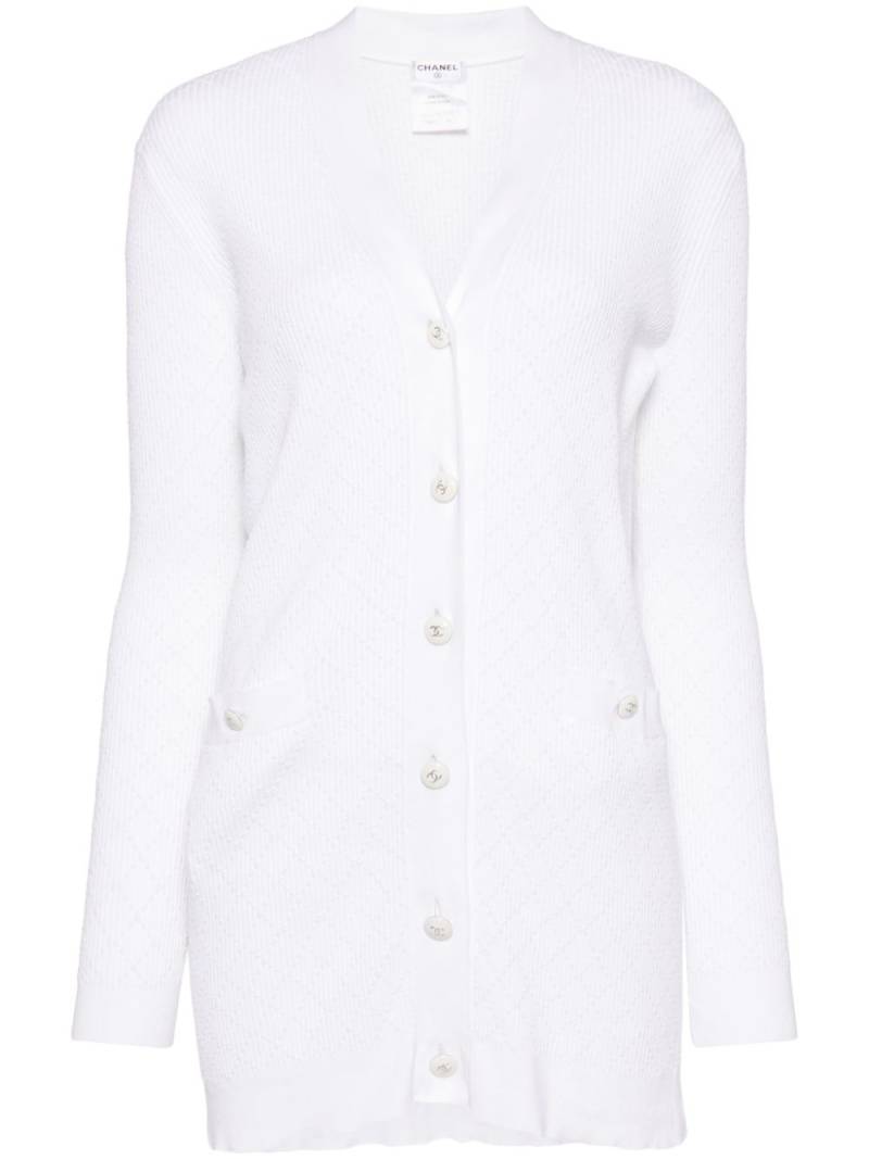 CHANEL Pre-Owned 2000 knit cardigan - White von CHANEL Pre-Owned