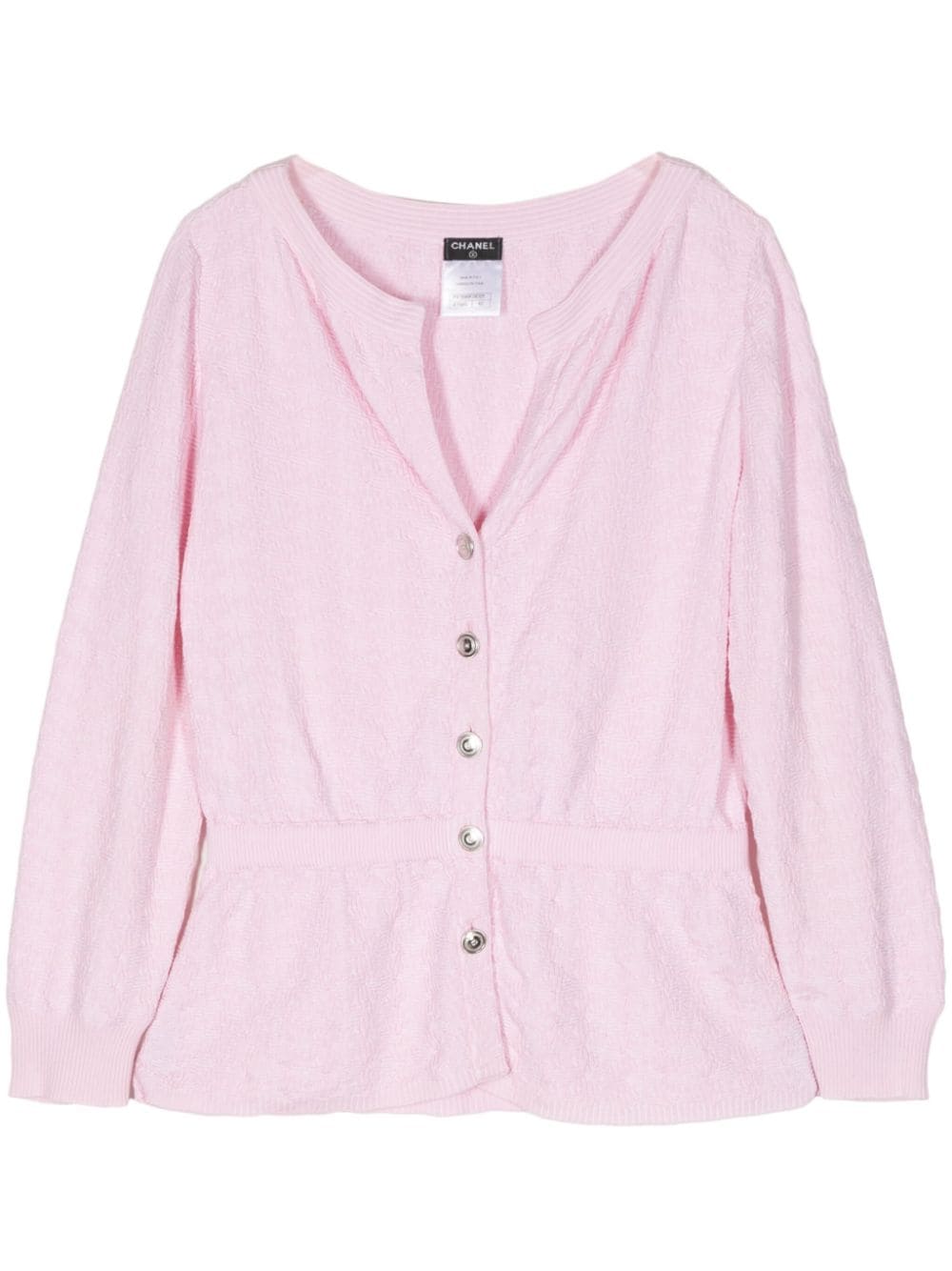 CHANEL Pre-Owned 2000s CC-buttons cotton cardigan - Pink von CHANEL Pre-Owned