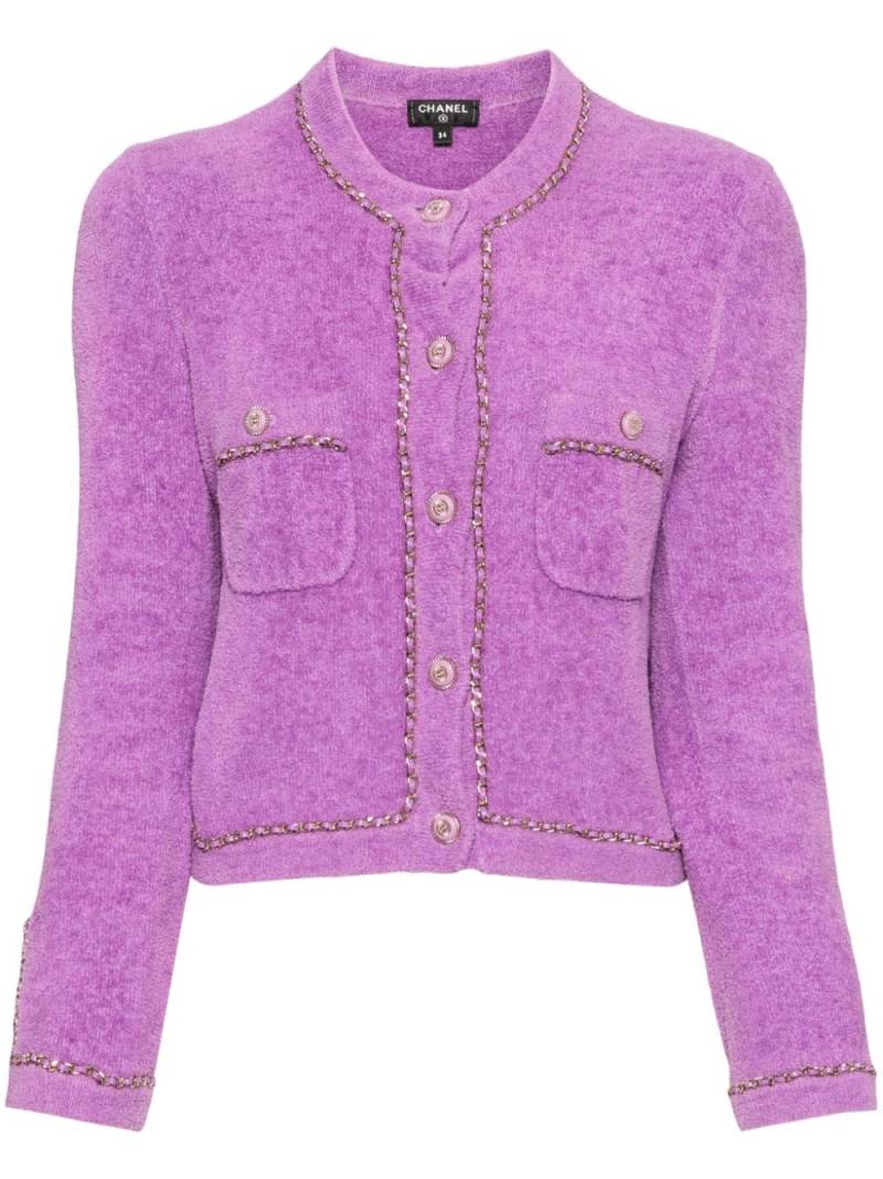 CHANEL Pre-Owned 2000s CHANEL CC Mark Buttons Cardigan - Purple von CHANEL Pre-Owned