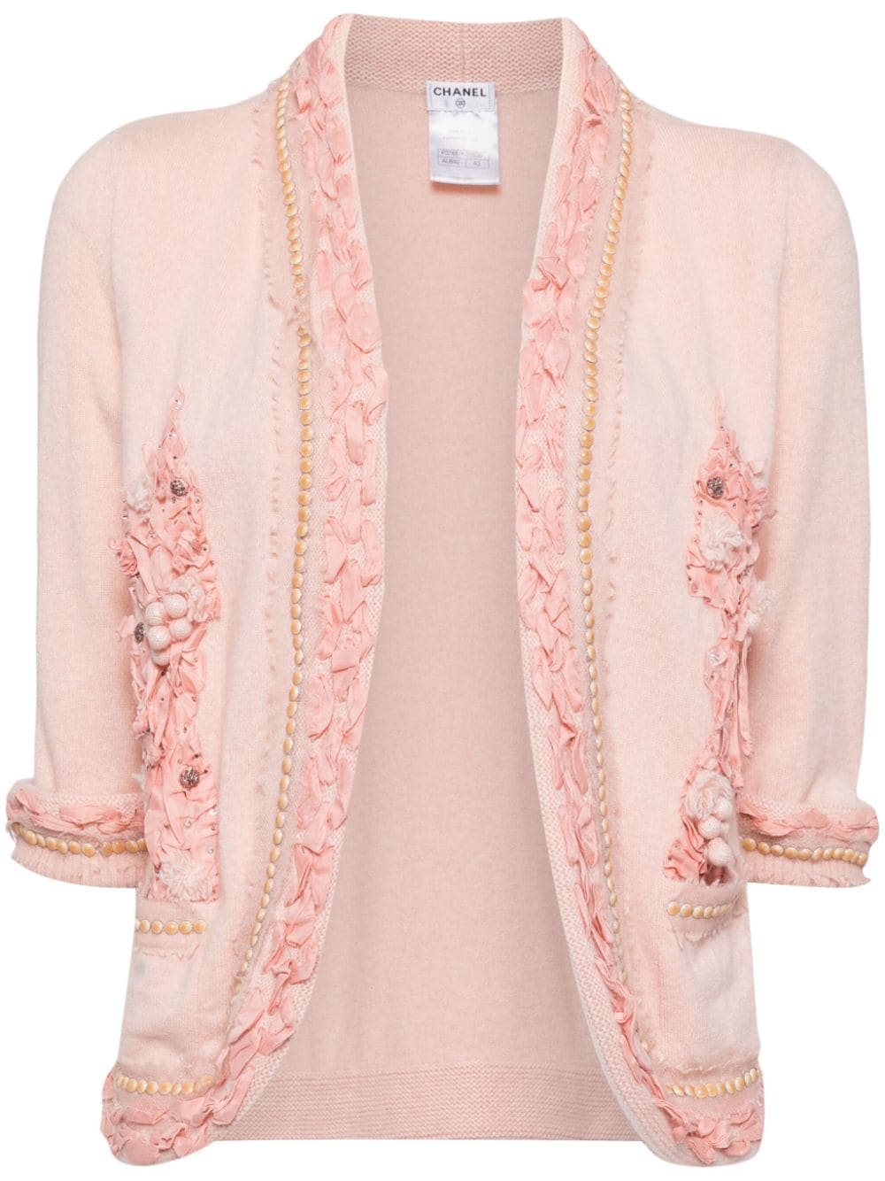 CHANEL Pre-Owned 2000s appliquée detailing cashmere cardigan - Pink von CHANEL Pre-Owned