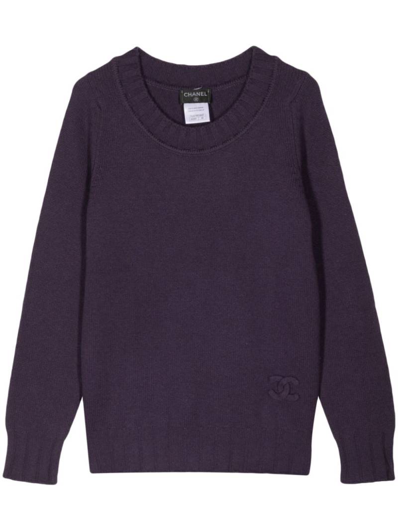 CHANEL Pre-Owned 2000s crew-neck cashmere jumper - Purple von CHANEL Pre-Owned