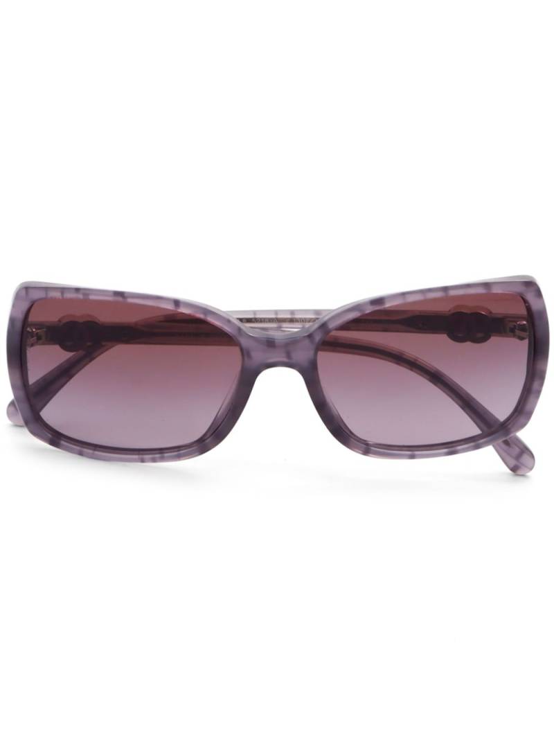 CHANEL Pre-Owned 2000s oversized-frame sunglasses - Purple von CHANEL Pre-Owned