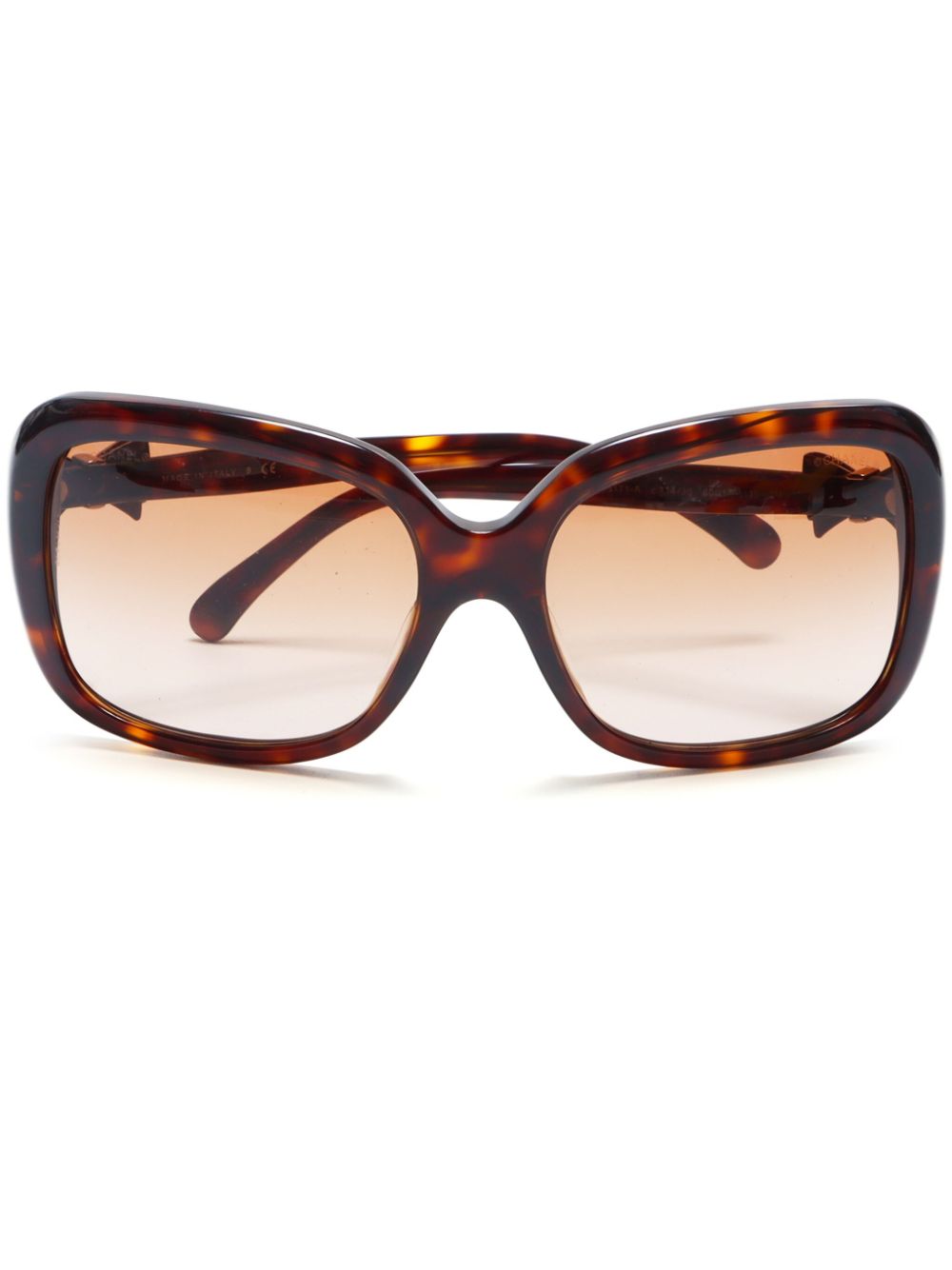 CHANEL Pre-Owned 2000s tortoiseshell rectangle-frame sunglasses - Brown von CHANEL Pre-Owned