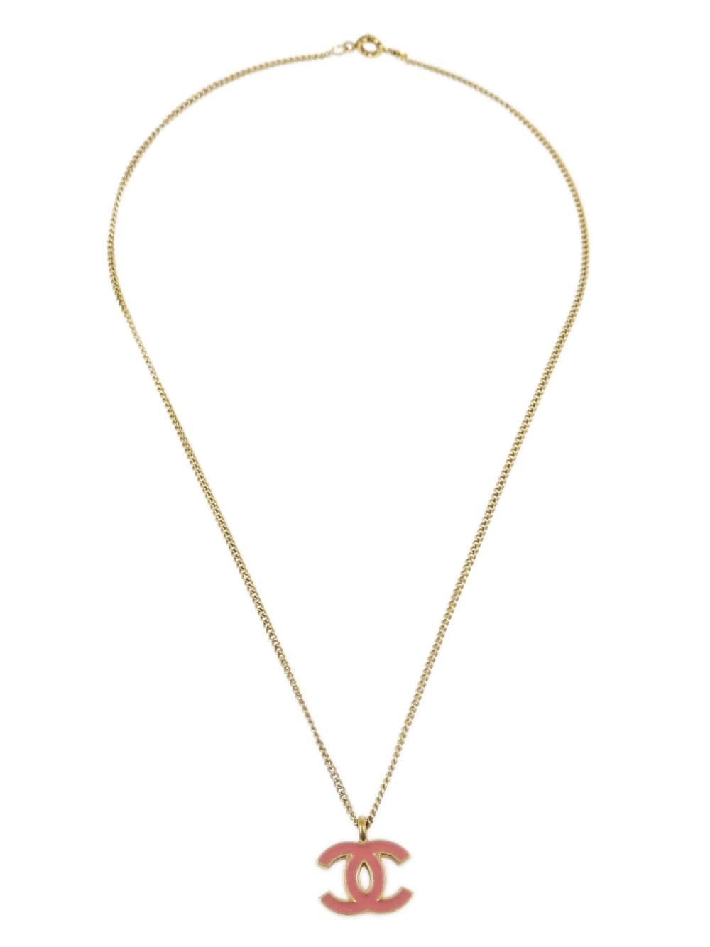 CHANEL Pre-Owned 2001 CC-pendant necklace - Gold von CHANEL Pre-Owned