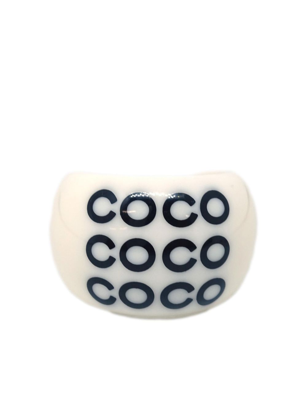 CHANEL Pre-Owned 2001 Coco-print ring - White von CHANEL Pre-Owned