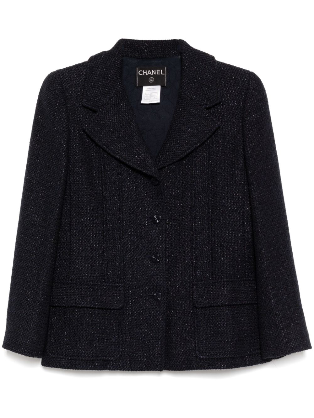 CHANEL Pre-Owned 2001 single-breated blazer - Black von CHANEL Pre-Owned