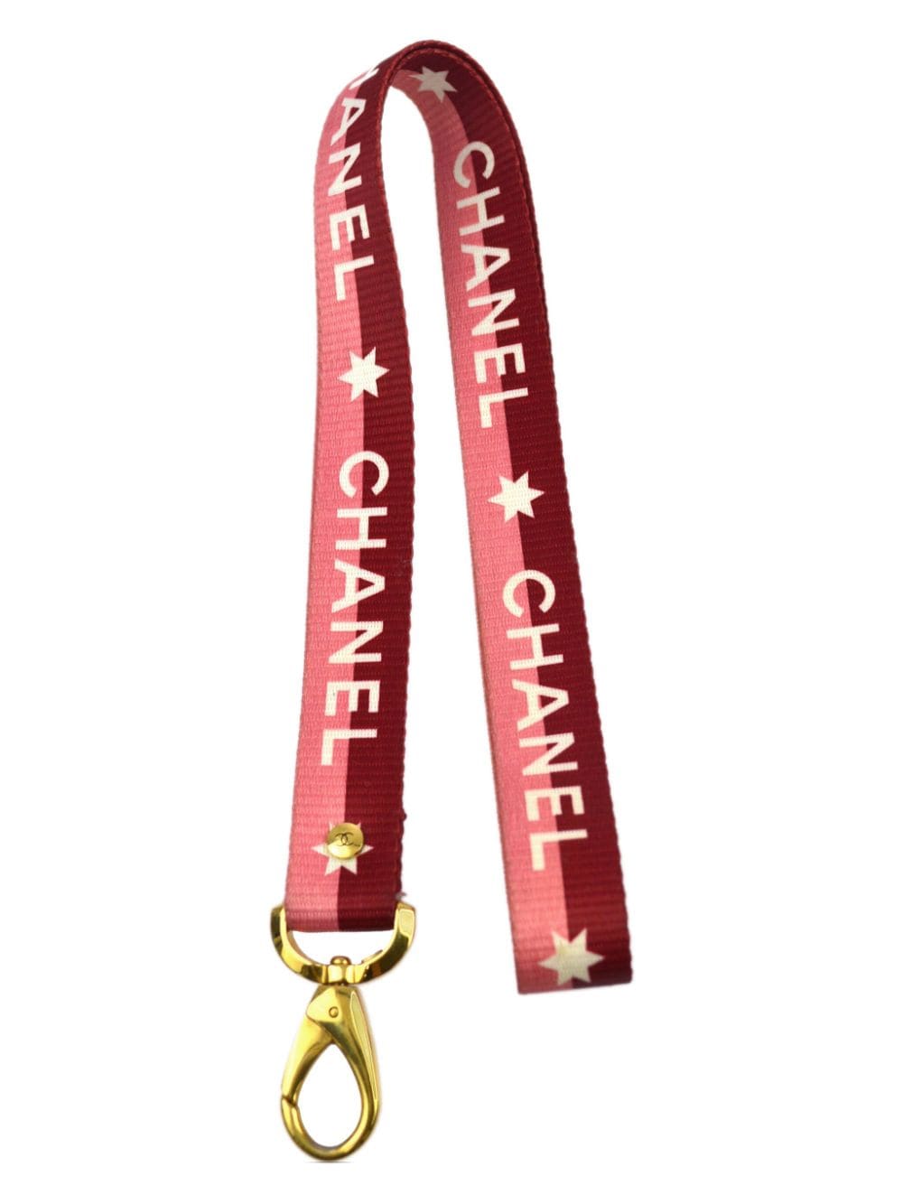 CHANEL Pre-Owned 2001 striped neck strap - Red von CHANEL Pre-Owned