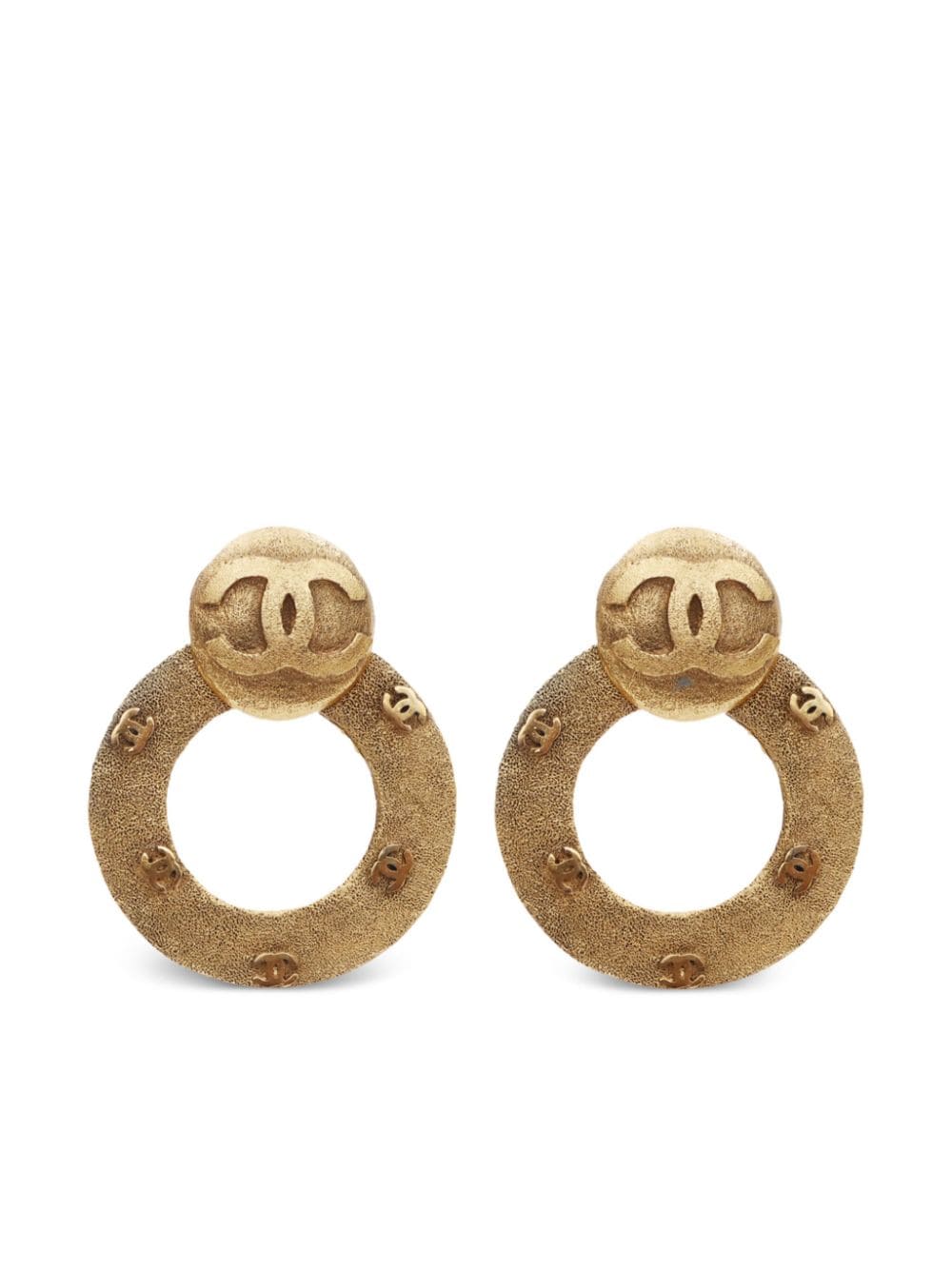 CHANEL Pre-Owned 2002 CC gold-plated clip-on earrings von CHANEL Pre-Owned