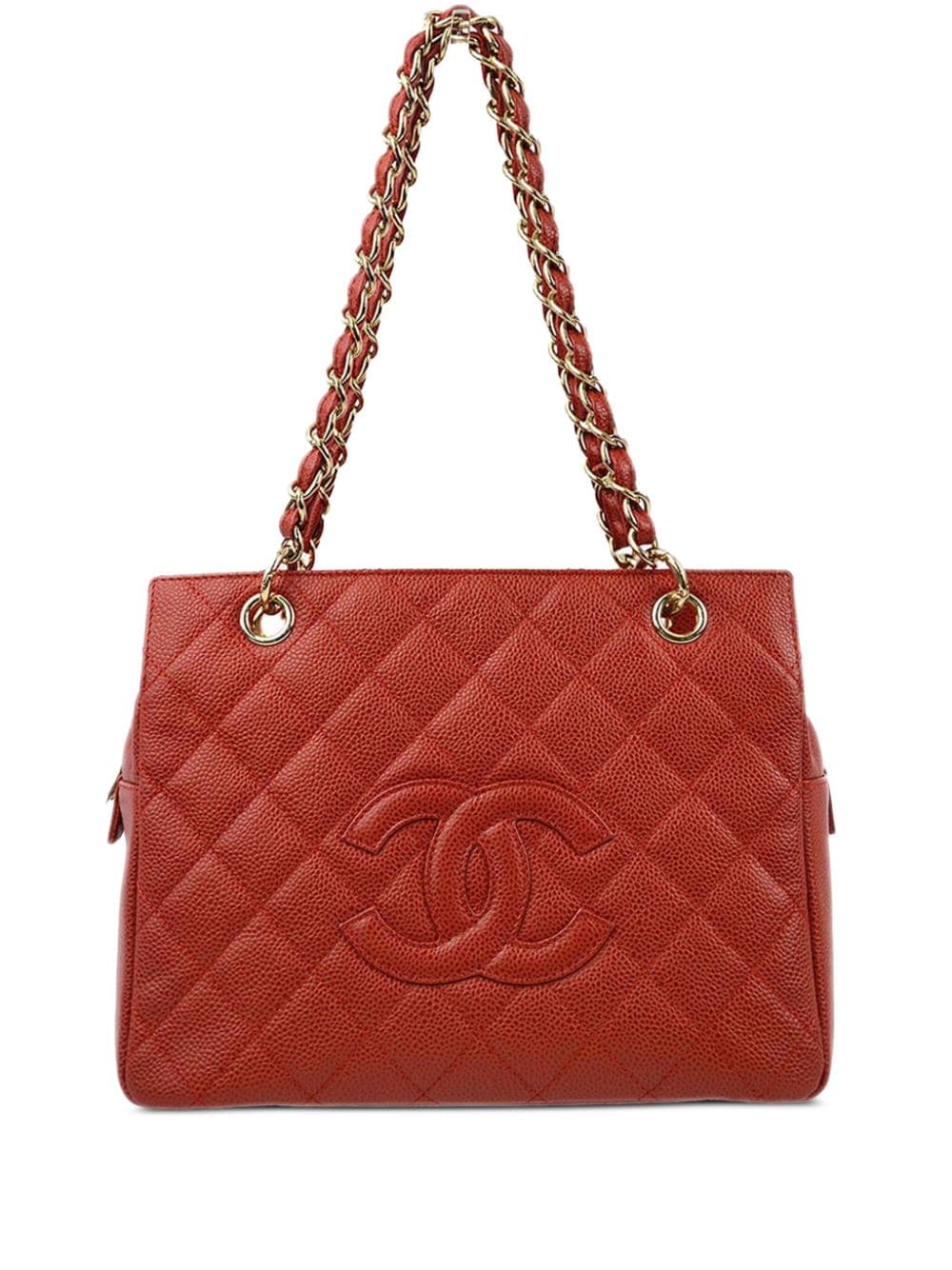 CHANEL Pre-Owned 2002 CC quilted tote bag - Red von CHANEL Pre-Owned