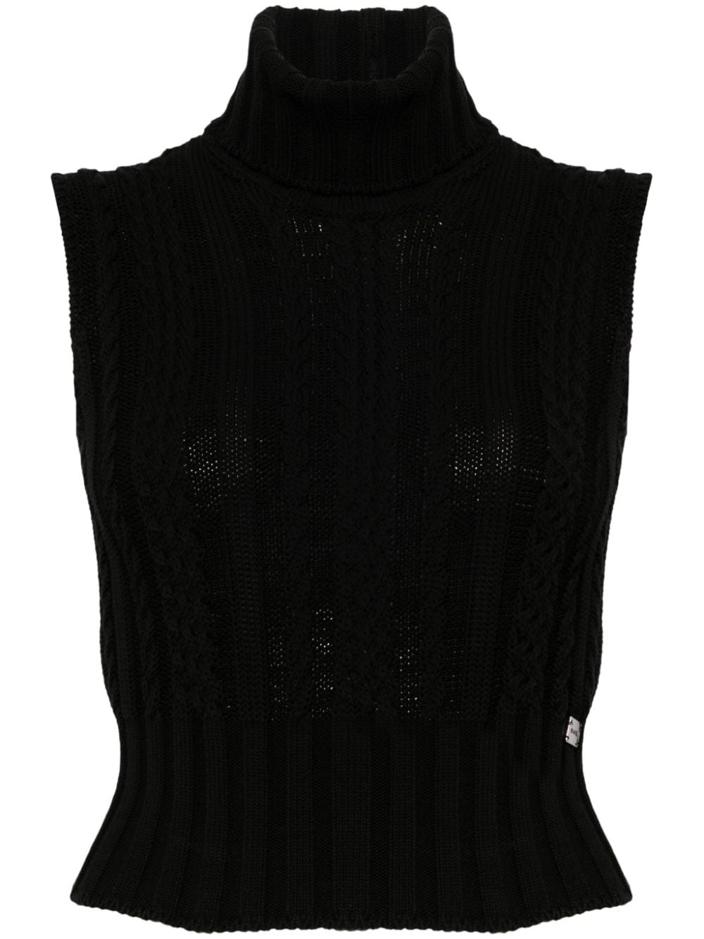 CHANEL Pre-Owned 2002 sleeveless turtleneck knitwear - Black von CHANEL Pre-Owned