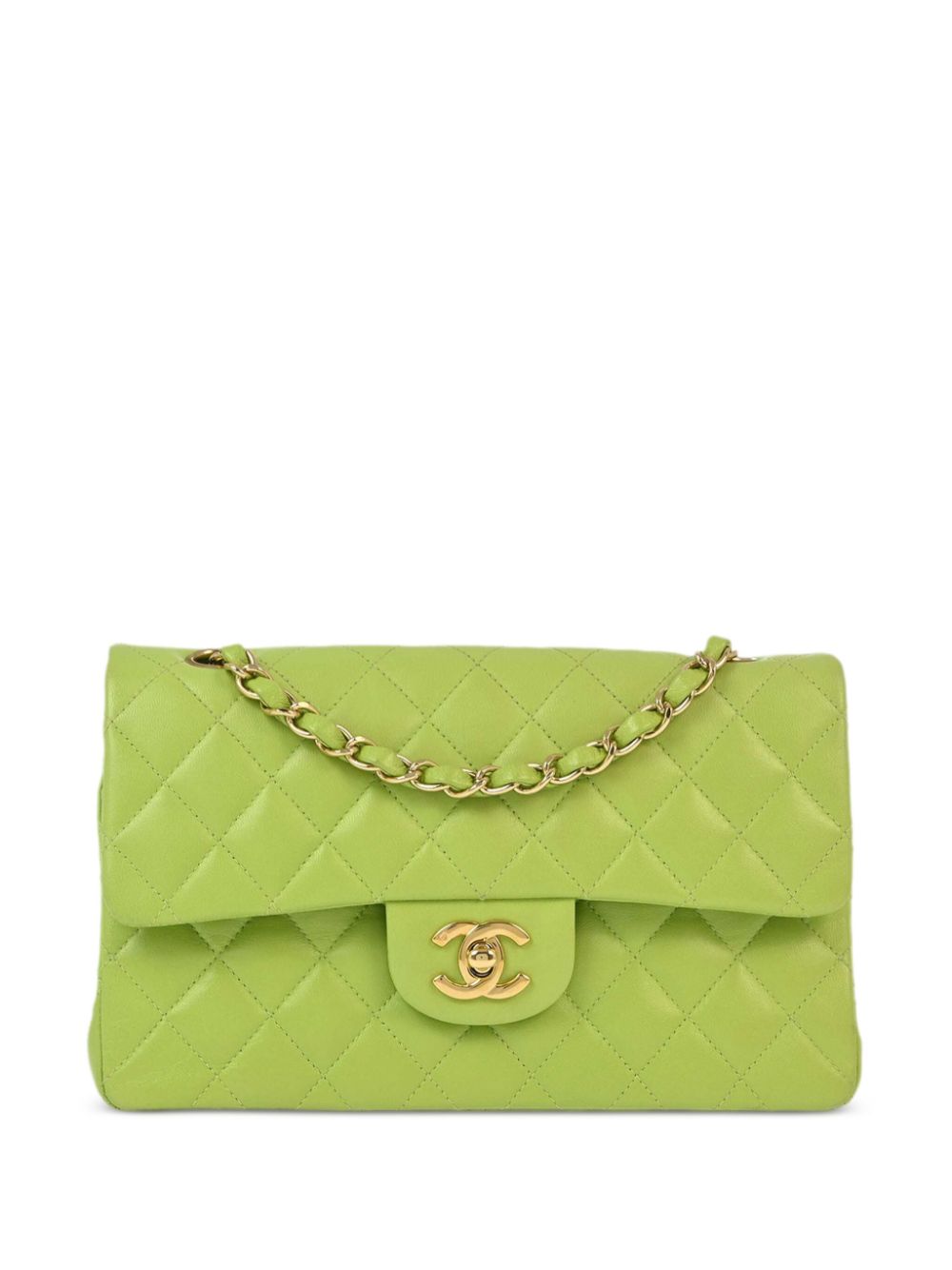 CHANEL Pre-Owned 2002 small Double Flap shoulder bag - Green von CHANEL Pre-Owned