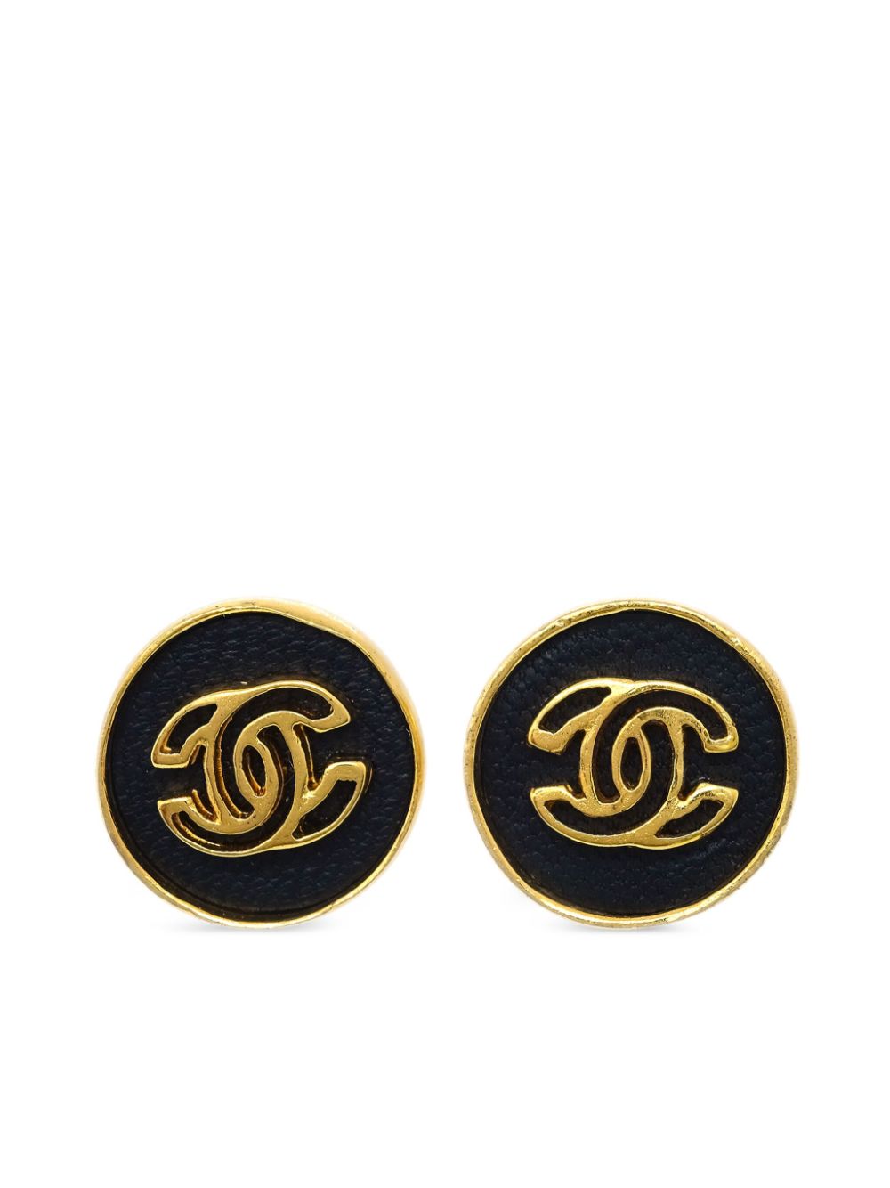 CHANEL Pre-Owned 2003 CC-button earrings - Gold von CHANEL Pre-Owned