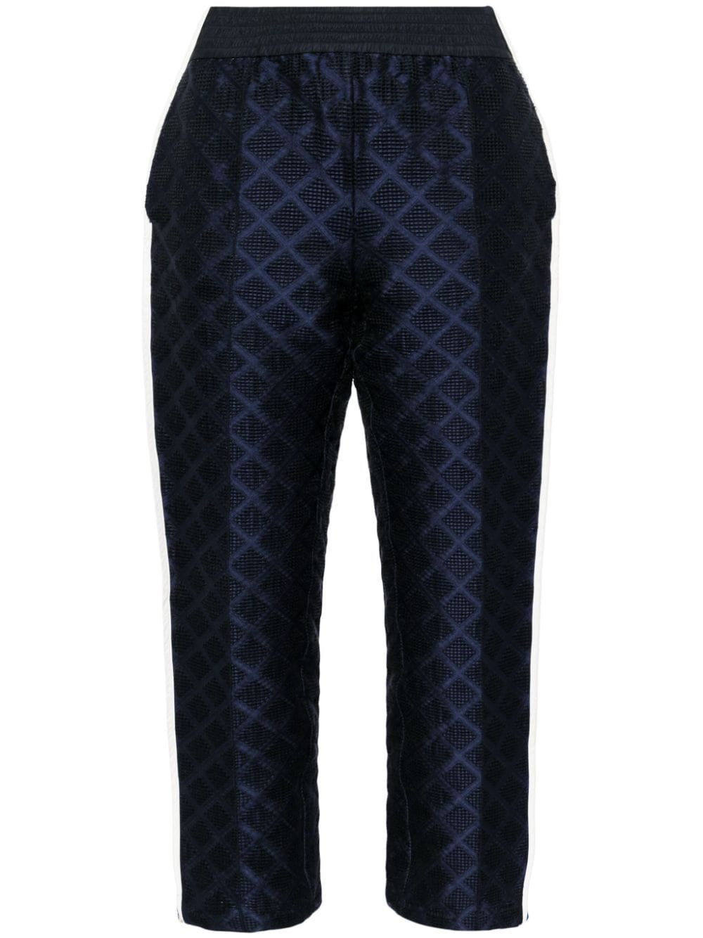 CHANEL Pre-Owned 2003 side-striped cropped jogging trousers - Blue von CHANEL Pre-Owned