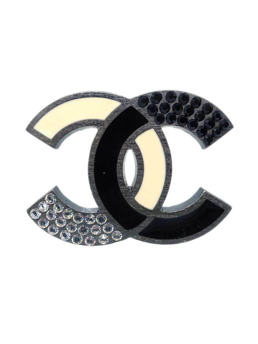 CHANEL Pre-Owned 2005 CC rhinestone brooch - Silver von CHANEL Pre-Owned