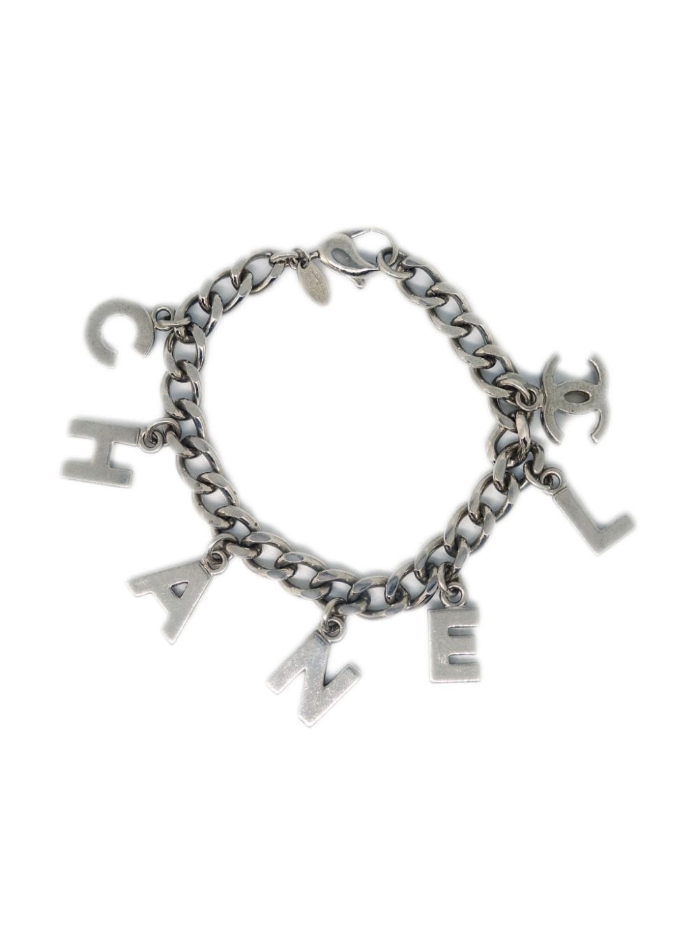 CHANEL Pre-Owned 2005 logo-lettering chain bracelet - Silver von CHANEL Pre-Owned