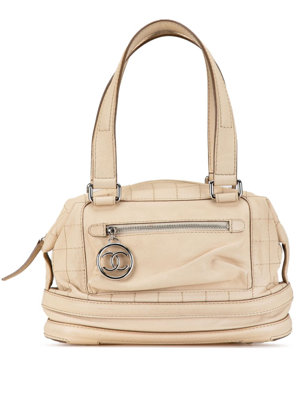 CHANEL Pre-Owned 2006-2008 Goatskin Square Stitch Essential Bowler handbag - Brown von CHANEL Pre-Owned