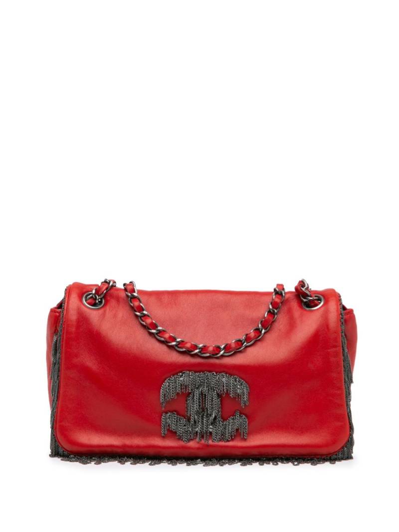 CHANEL Pre-Owned 2006-2008 Small Lambskin Rock and Cabaret Fringe Chain CC Flap shoulder bag - Red von CHANEL Pre-Owned