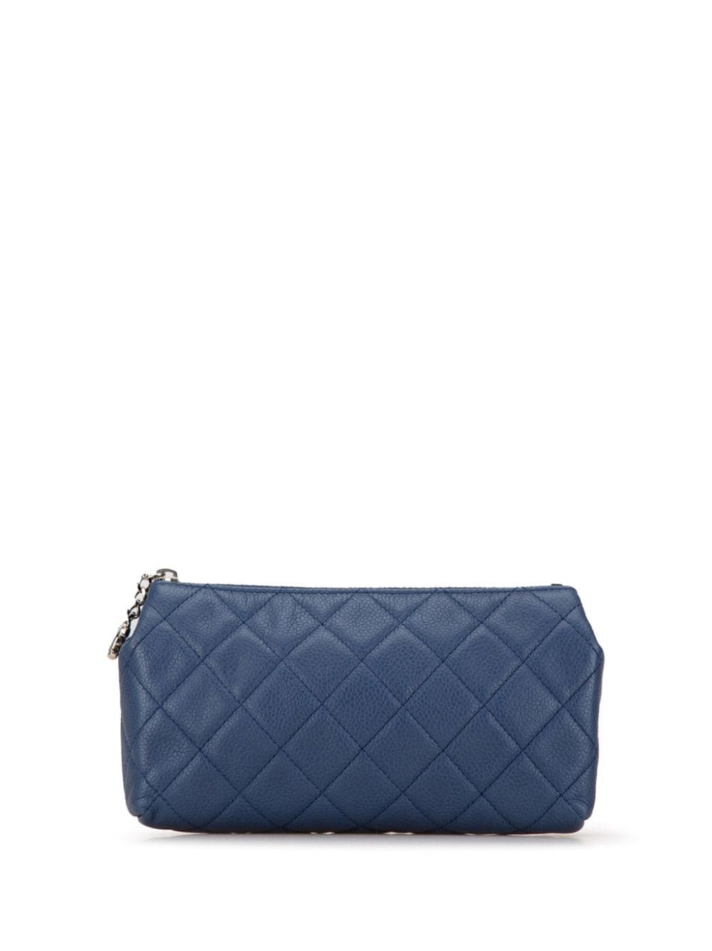 CHANEL Pre-Owned 2008-2009 Quilted Caviar pouch - Blue von CHANEL Pre-Owned