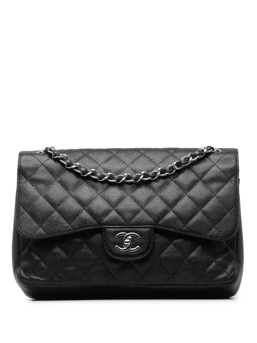 CHANEL Pre-Owned 2010-2011 Jumbo Classic Caviar Double Flap shoulder bag - Black von CHANEL Pre-Owned