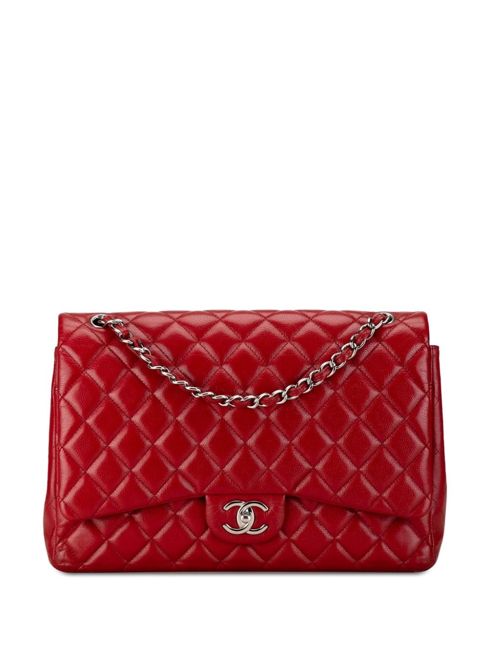 CHANEL Pre-Owned 2010-2011 Maxi Classic Caviar Double Flap shoulder bag - Red von CHANEL Pre-Owned