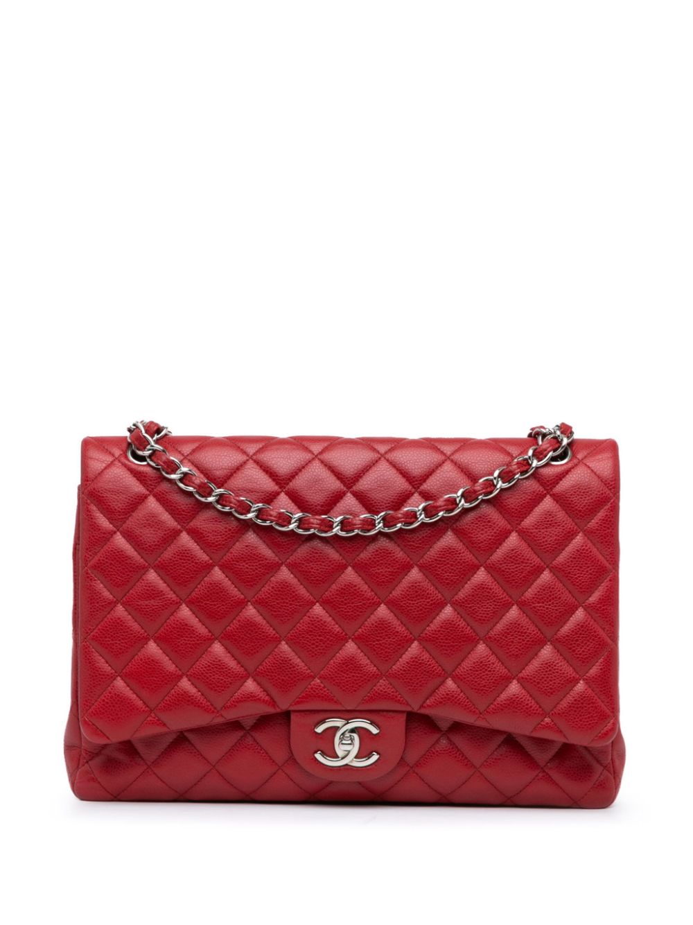 CHANEL Pre-Owned 2010-2011 Maxi Classic Caviar Double Flap shoulder bag - Red von CHANEL Pre-Owned