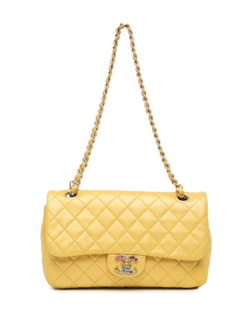 CHANEL Pre-Owned 2010-2011 Medium Quilted Metallic Lambskin Precious Jewel Single Flap shoulder bag - Yellow von CHANEL Pre-Owned