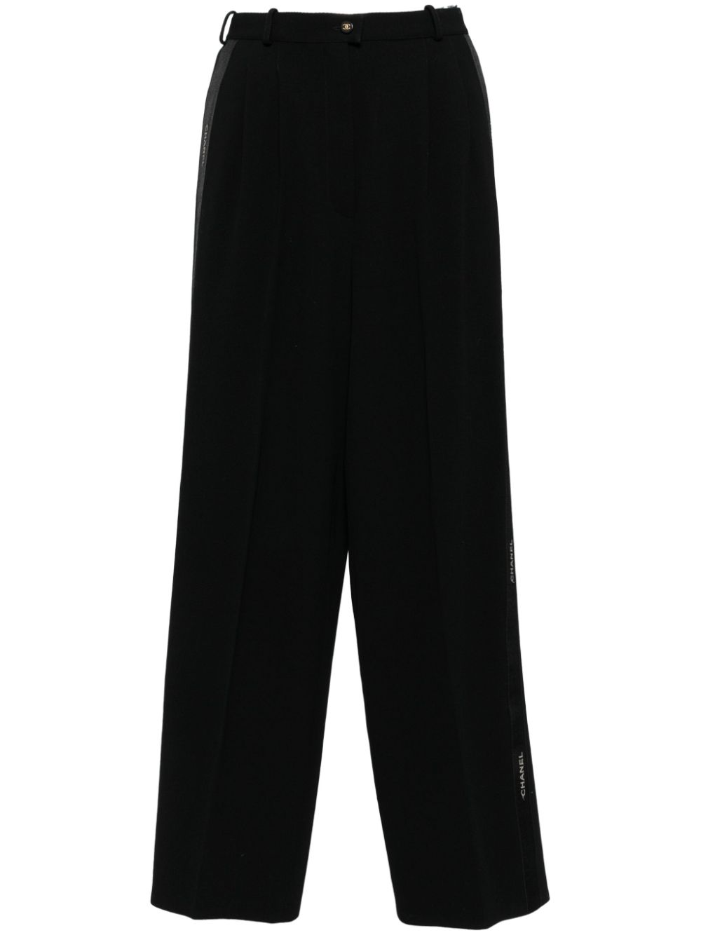 CHANEL Pre-Owned 2010-2020s straight-leg trousers - Black von CHANEL Pre-Owned