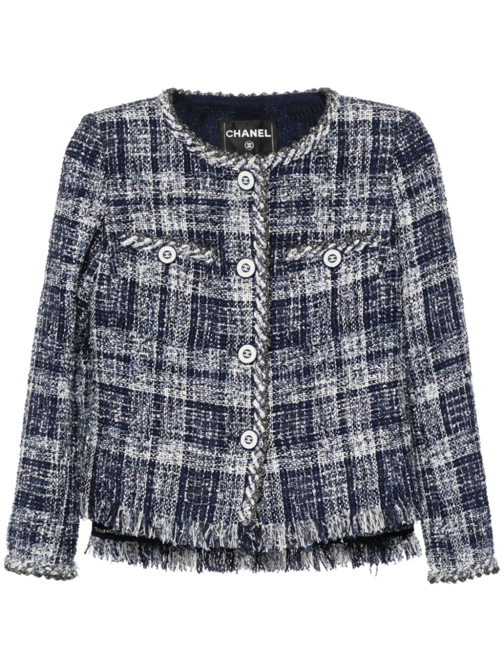 CHANEL Pre-Owned 2010-2020s tweed jacket - Blue von CHANEL Pre-Owned