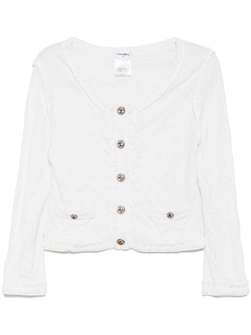 CHANEL Pre-Owned 2010 Collarless Jacket - White von CHANEL Pre-Owned