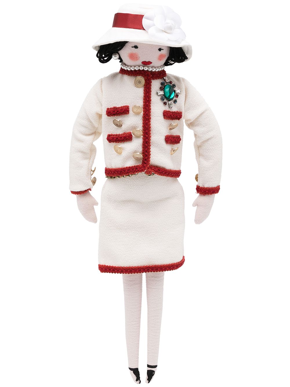 CHANEL Pre-Owned 2010 Mademoiselle Coco rag doll - White von CHANEL Pre-Owned