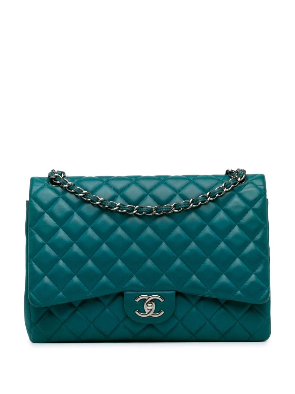 CHANEL Pre-Owned 2011 Maxi Classic Lambskin Double Flap shoulder bag - Blue von CHANEL Pre-Owned